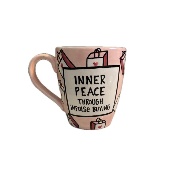 Our Name Is Mud by Lorrie Veasey Retail Therapy Mug Hand Painted Design Vintage - Picture 2 of 6